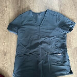 Figs Women's Scrub Top in Dark Harbor